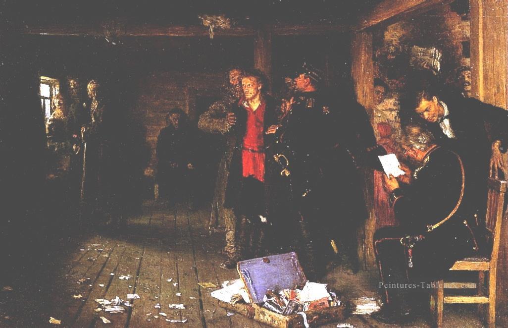 mettre un propagandiste en état d’arrestation 1892 Ilya Repin Peintures à l'huile